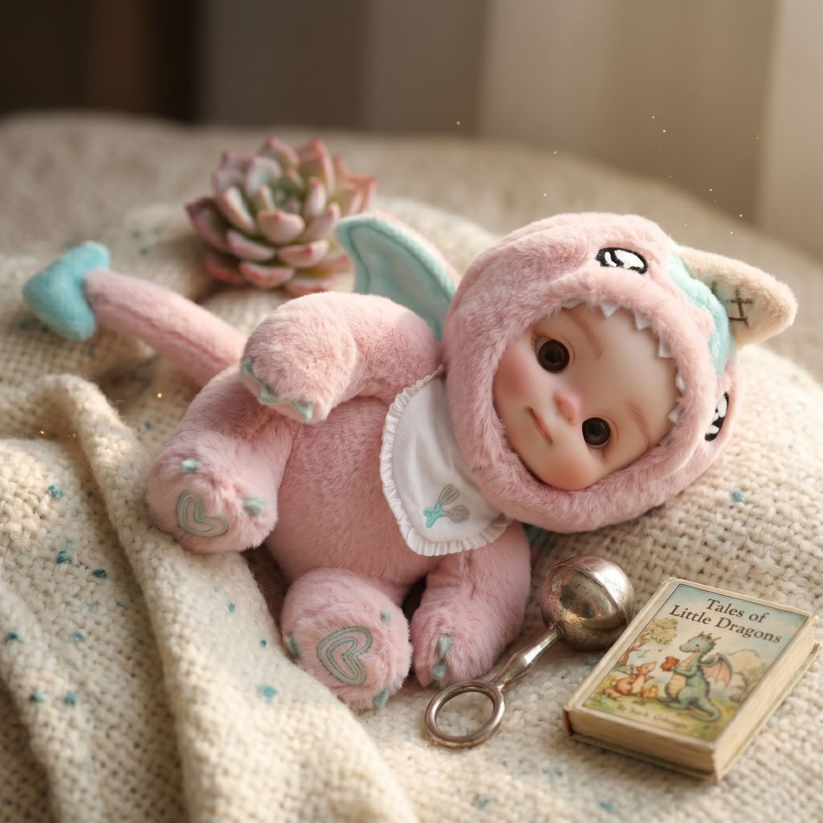 Colgante de muñeco de peluche de vinilo de 15 cm, juguete con cara de bebé simulada, 6 pulgadas