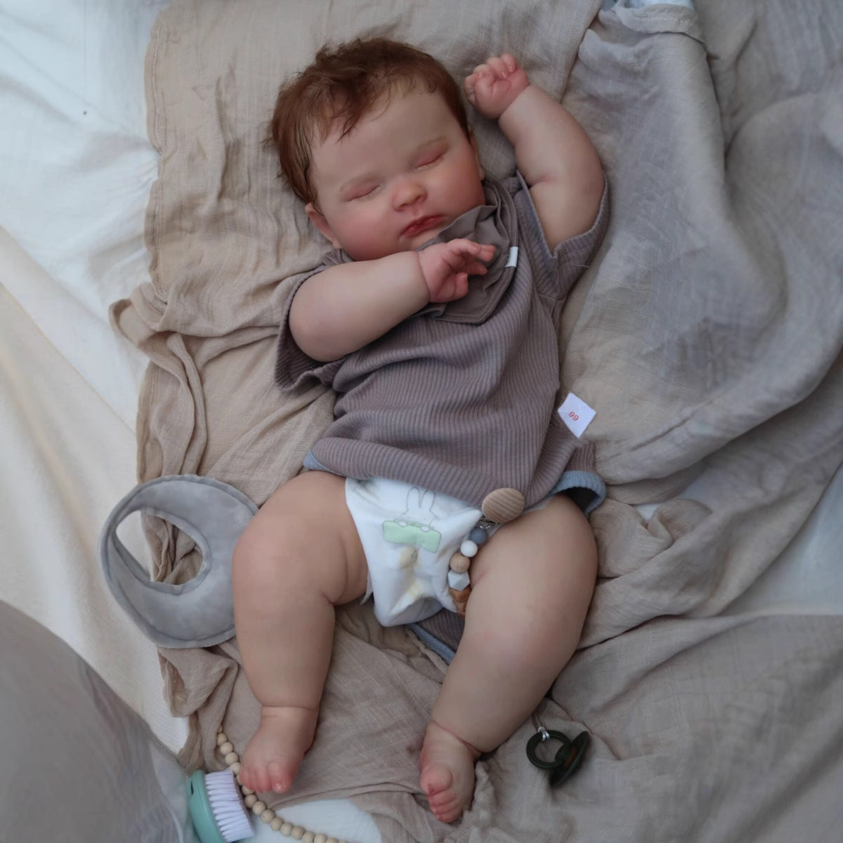Muñeca bebé reborn simulada de 20 / 24 pulgadas, hecha a mano con cuerpo de tela, juguete ideal como regalo para niñas y coleccionistas de muñecas adultos