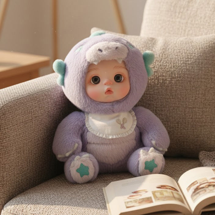 Colgante de muñeca de peluche y vinilo de 15 cm, juguete con cara de bebé simulada, 6 pulgadas