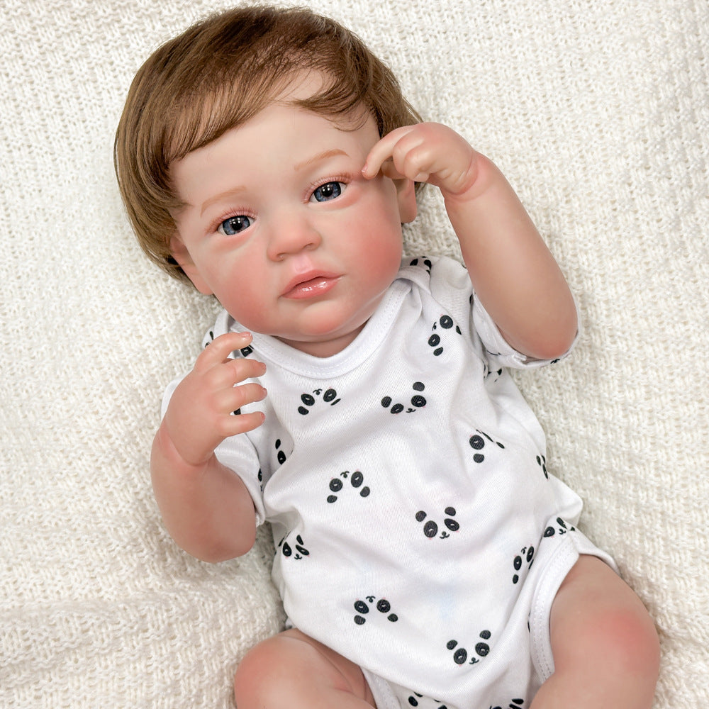 、Muñeca bebé Reborn realista de vinilo completo de 20 pulgadas, con ojos vivos y realistas; juguete y pieza de colección para todas las edades.