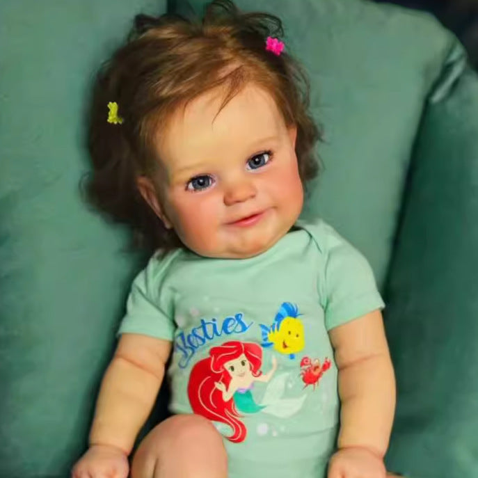 Muñeca Reborn de 50 cm de vinilo completo con piel 3D simulada
