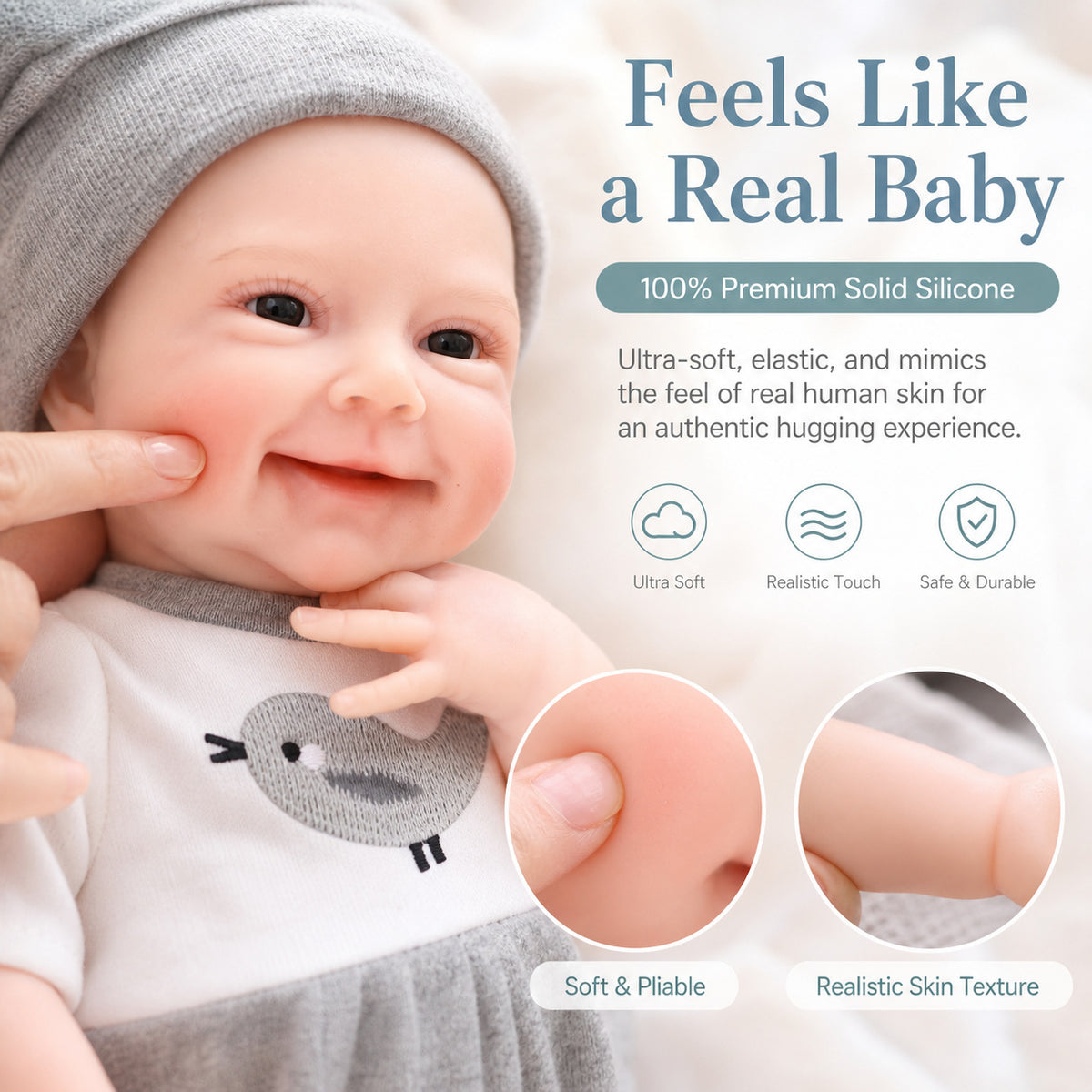 Muñeca Reborn artesanal de 12 pulgadas con cuerpo completo de silicona sólida, juguete de regalo para niñas pequeñas y coleccionistas