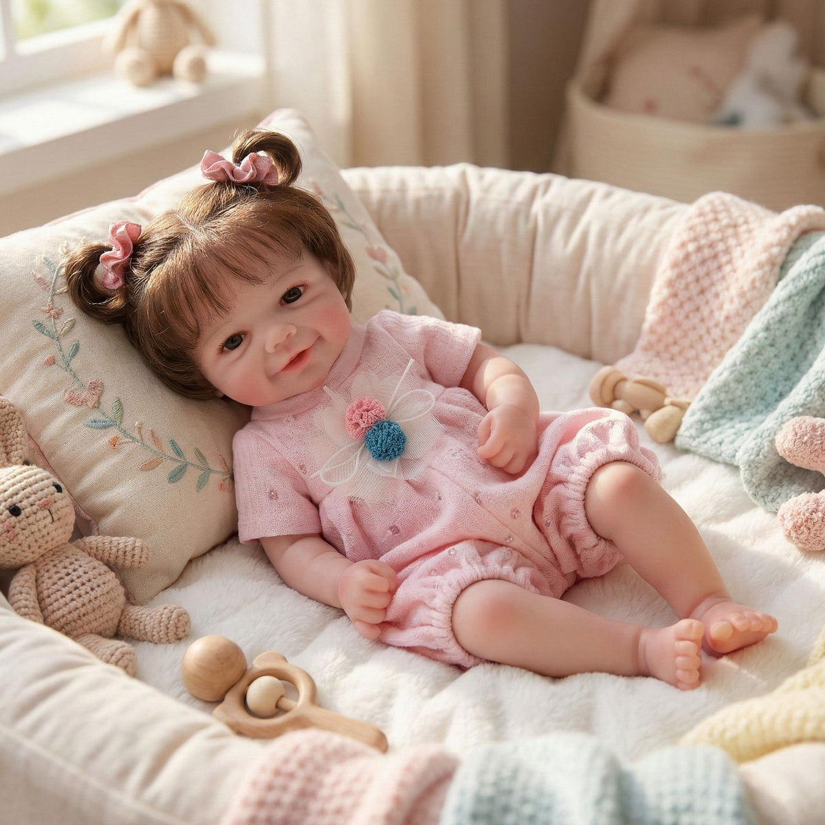 Muñeca reborn de silicona sólida de 12 pulgadas, bebé simulado de tacto realista, elástico, ideal para regalo
