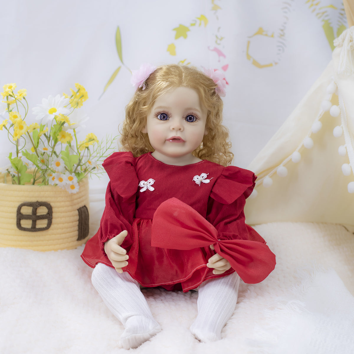 Muñeca reborn realista de 22 pulgadas con cuerpo completo de vinilo, una dulce opción de regalo para niños y adultos en ocasiones especiales