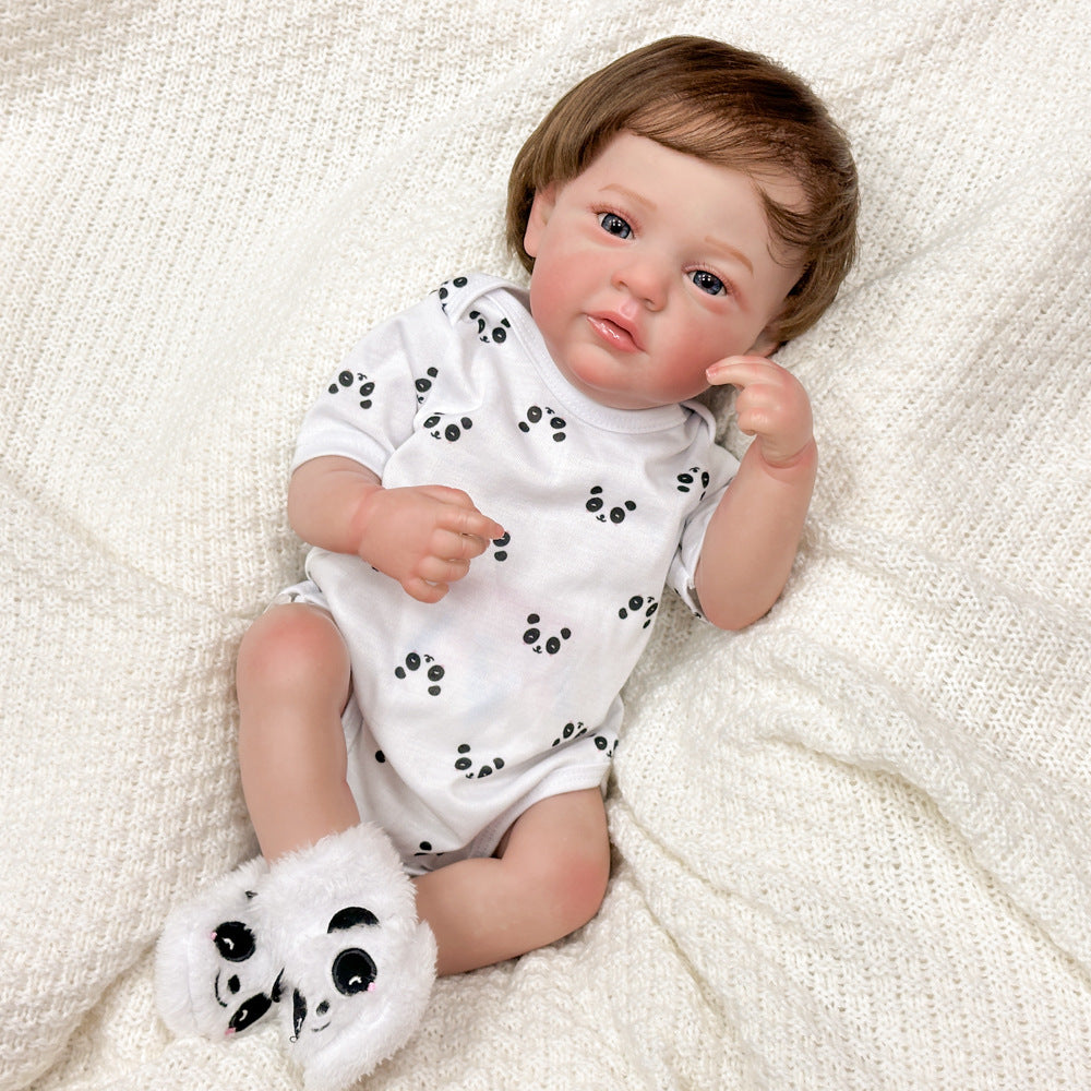 、Muñeca bebé Reborn realista de vinilo completo de 20 pulgadas, con ojos vivos y realistas; juguete y pieza de colección para todas las edades.