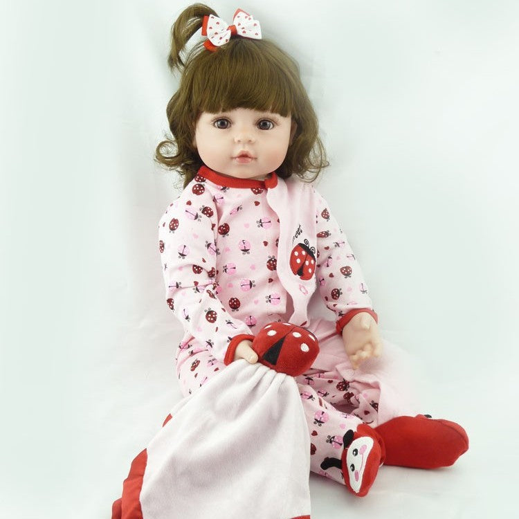 Muñeca Reborn de 18 pulgadas con cuerpo de tela, textura de piel real, set de regalo ideal como compañero de confort terapéutico