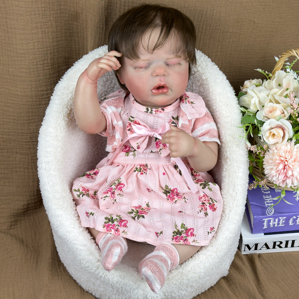 Muñeca bebé reborn dormilona de vinilo completo de 20 pulgadas, un regalo conmovedor para cumpleaños y celebraciones festivas