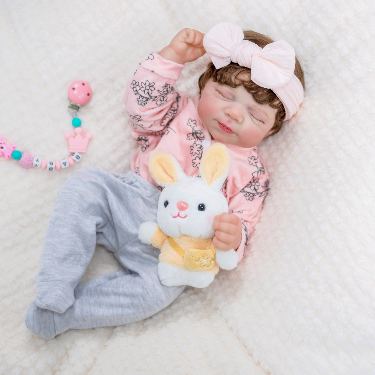 Muñeca Reborn de vinilo completo de 18 pulgadas con aspecto de bebé durmiente, figura coleccionable realista, excelente opción para celebraciones de cumpleaños y regalos de vacaciones