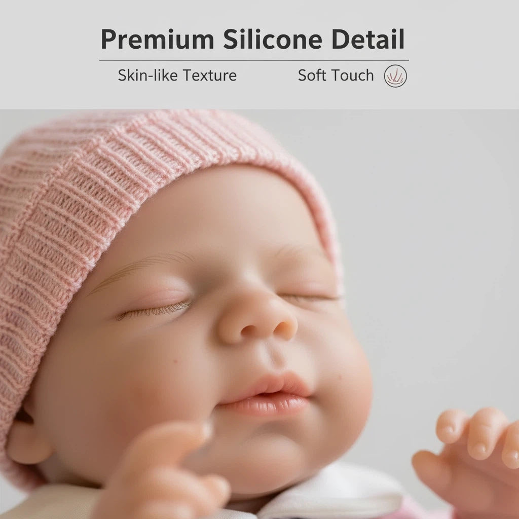 Muñeca Reborn de silicona sólida de 12 pulgadas, juguete de simulación de muñeca pascale con pequeño punto circular blanco
