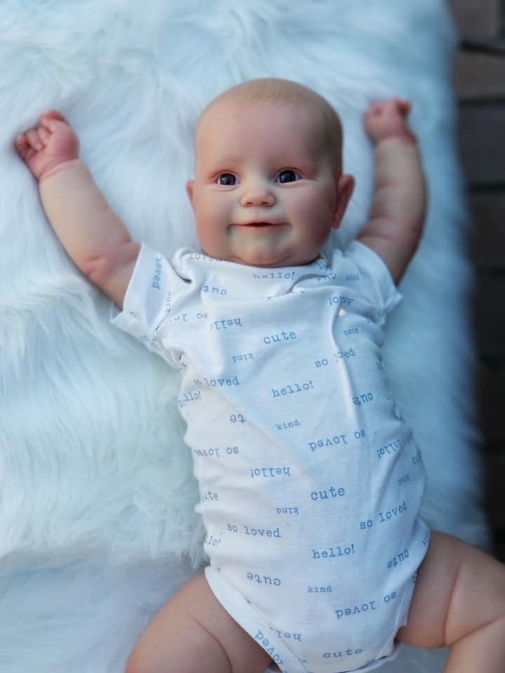 Muñeca bebé Reborn grande de alta calidad de 24 pulgadas, con cuerpo de tela, linda y realista, ideal para regalo