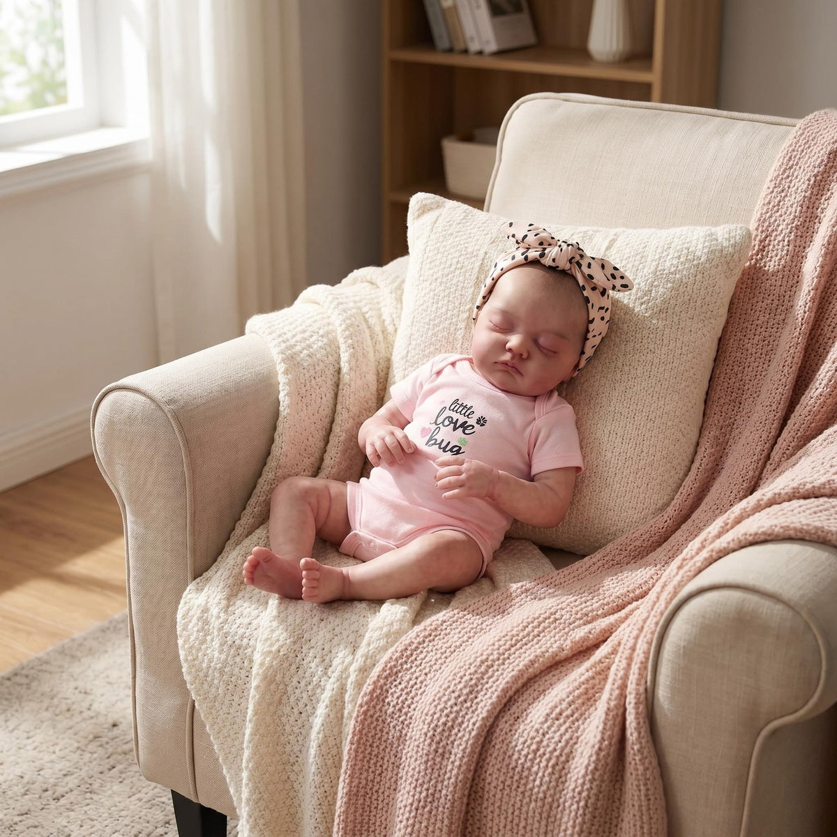 Muñeca bebé reborn realista de 19 pulgadas, cuerpo de tela suave con extremidades de vinilo, regalo perfecto para baby shower, Acción de Gracias y todas las celebraciones estacionales