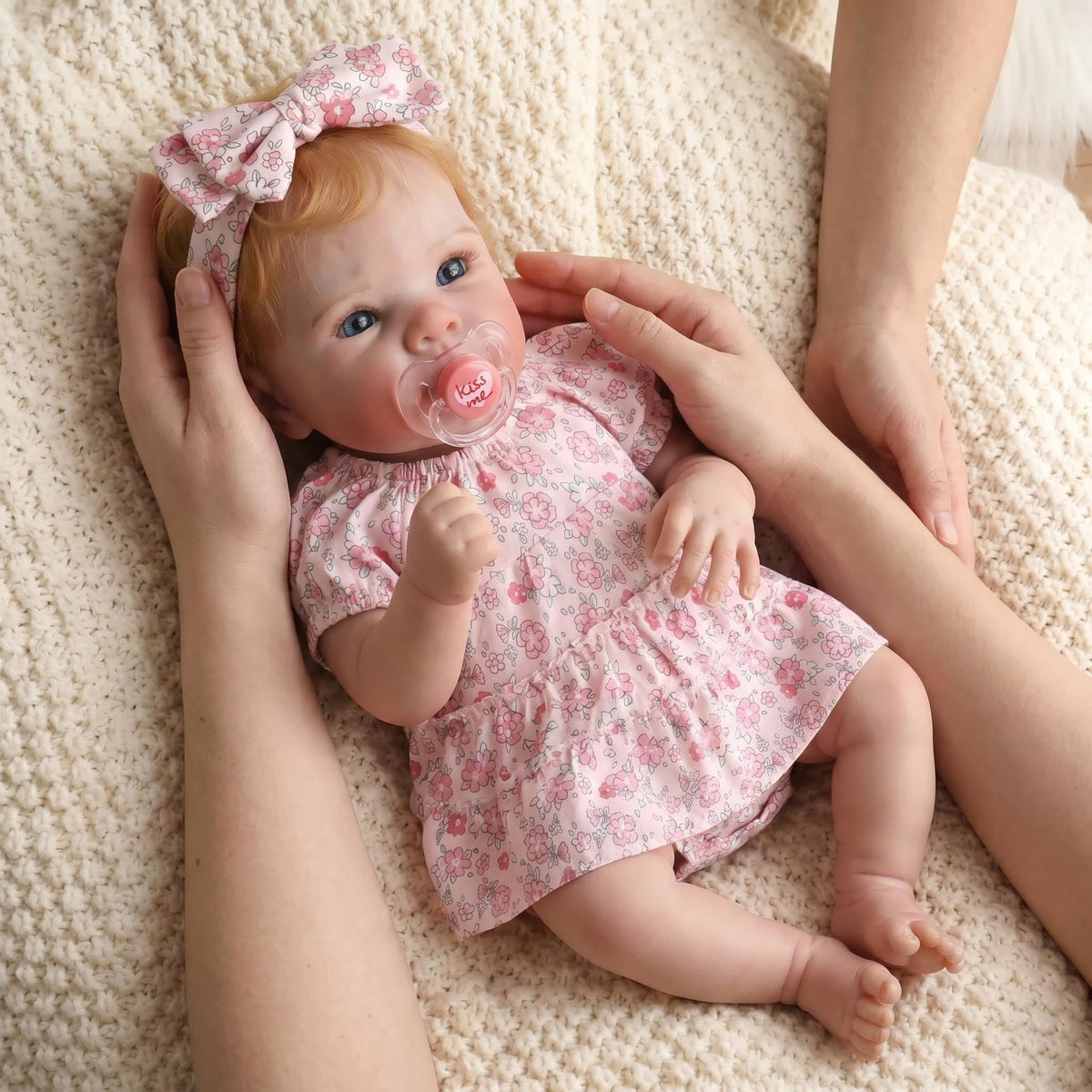 Muñeca Reborn de 18 pulgadas con ojos abiertos y cuerpo de tela, juguete para toda ocasión y regalo de colección