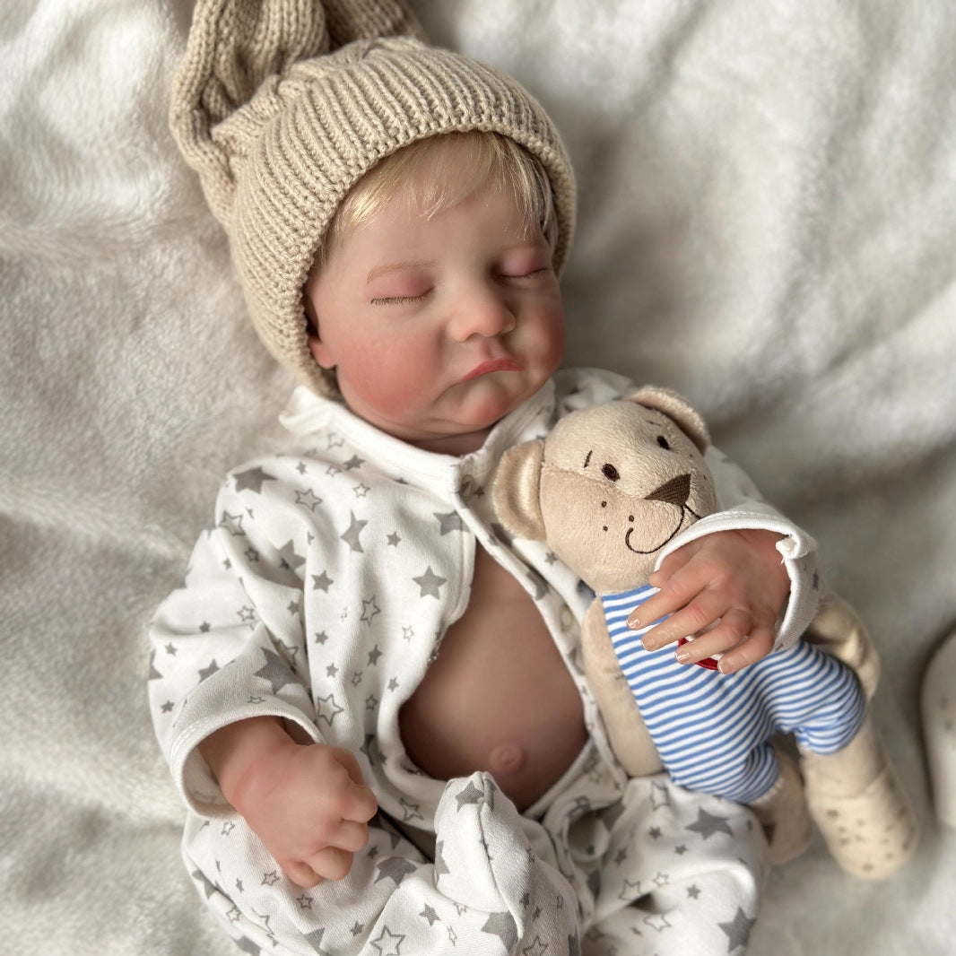 Muñeca de bebé simulada de 50 cm de vinilo completo, regalo para niños