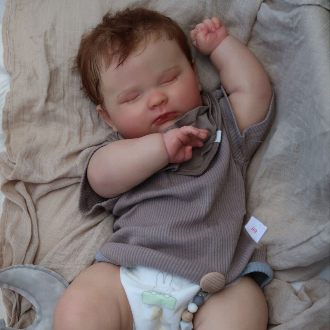 Muñeca bebé reborn simulada de 20 / 24 pulgadas, hecha a mano con cuerpo de tela, juguete ideal como regalo para niñas y coleccionistas de muñecas adultos