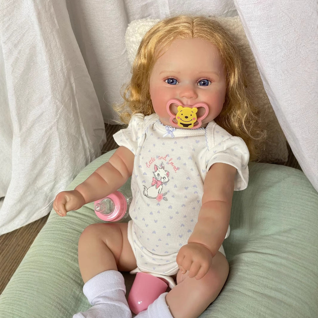 Muñeca Reborn Maddie de 50 cm, de vinilo completo, regalo para niños