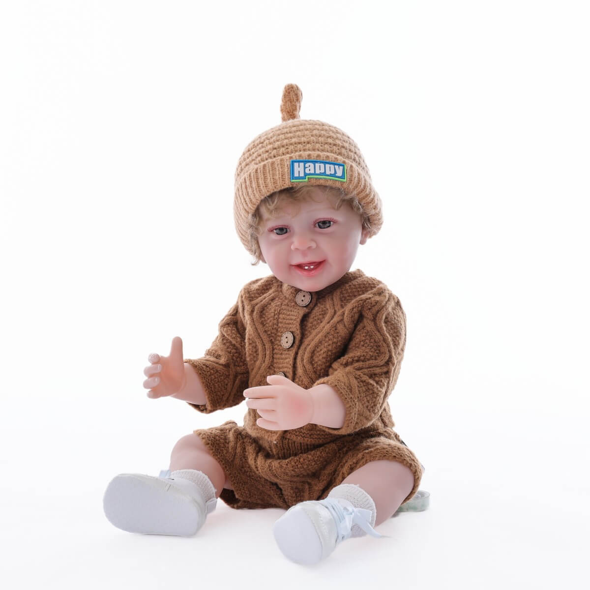 Muñeca Reborn de 22 pulgadas (55 cm), juguete de simulación de bebé de goma suave