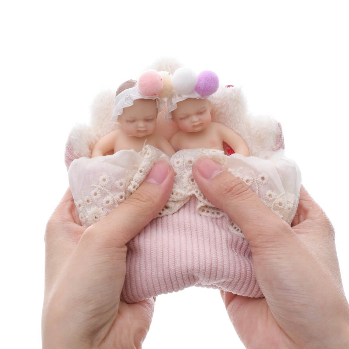 Muñecos bebés gemelos reborn de silicona realistas de 4 pulgadas