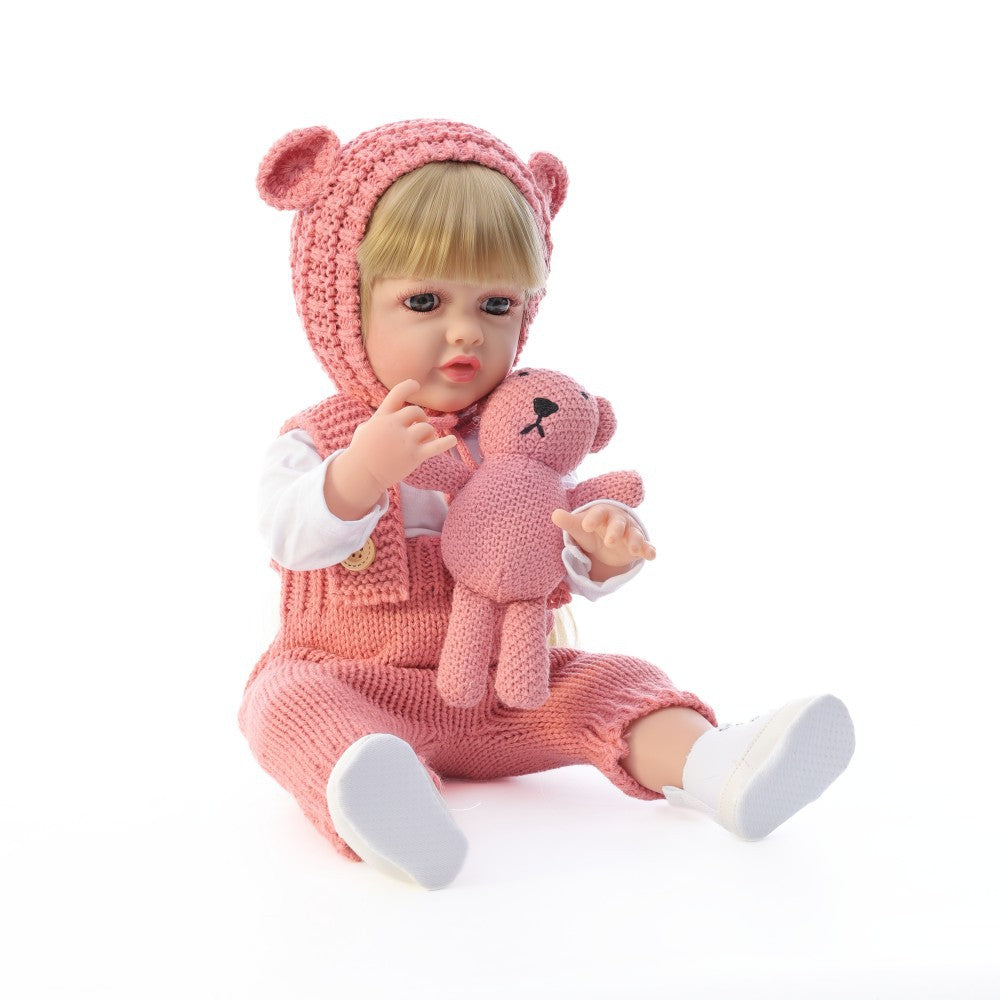 Muñeca bebé de simulación de 22 pulgadas, de cuerpo completo de plástico, que ríe y llora, con diálogos en ruso, inglés y español