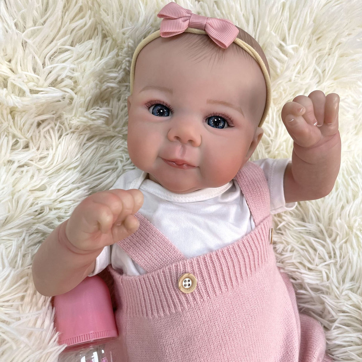 Muñeca bebé Reborn realista de 20 pulgadas con cuerpo de tela, piel 3D realista, juguete de muñeca estilo recién nacido hecho a mano para niñas
