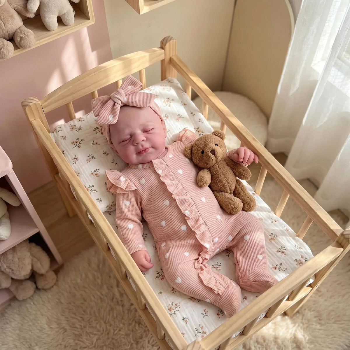 Muñeca Reborn de niña de 18 pulgadas, cuerpo completo de silicona, juguete compañero ideal para niños y coleccionistas adultos, regalo encantador para cumpleaños, baby showers y celebraciones festivas