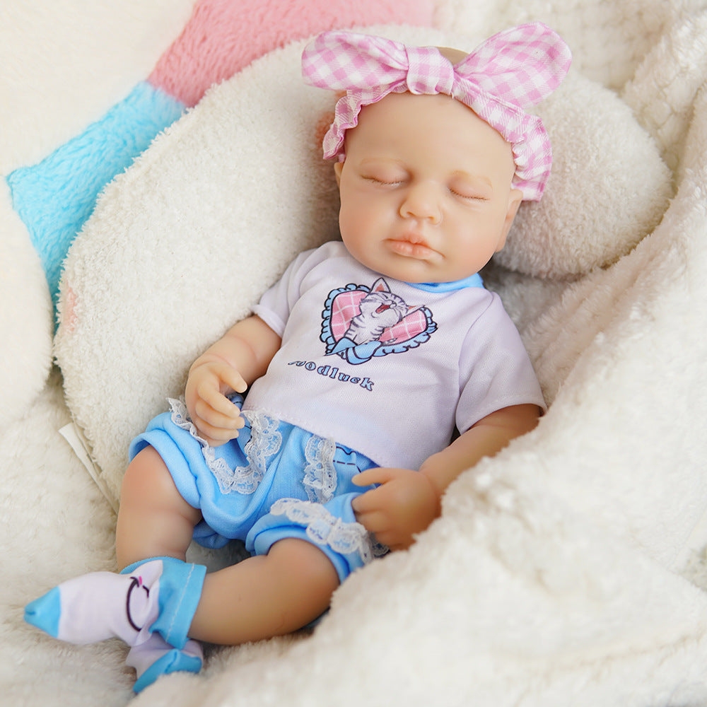 Muñeca Reborn de silicona maciza de 13/18 pulgadas, juguete infantil realista y lavable para coleccionistas y juegos de imitación