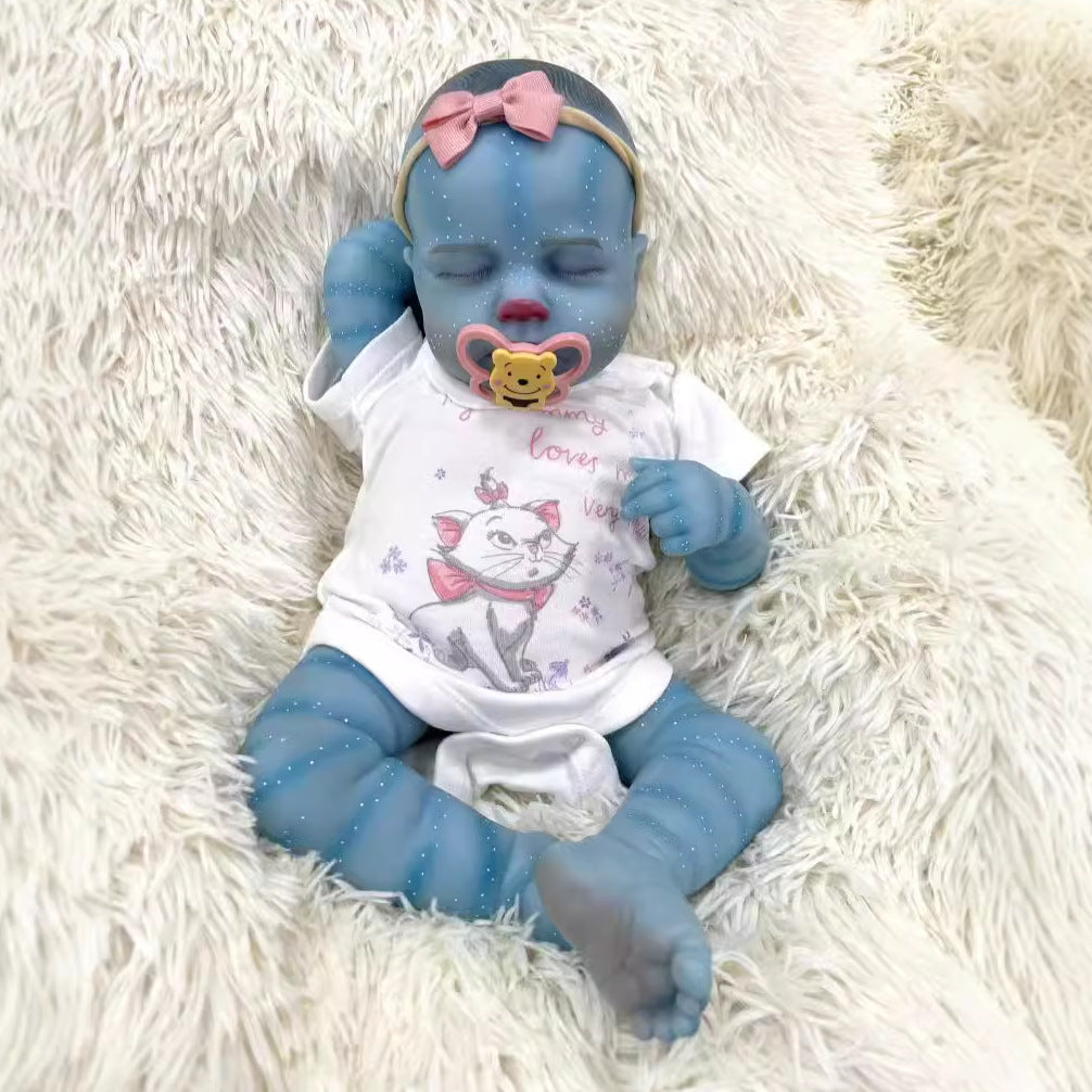 Muñeca de cuerpo de tela de 19 pulgadas con temática de sueño, conjunto de pijama con estampado de dibujos animados, compañera para todas las edades para regalos de Navidad