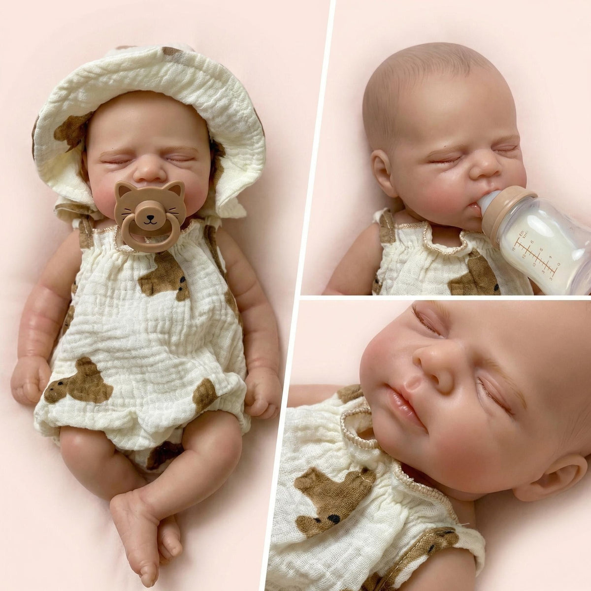 Muñeca reborn de silicona sólida Pascale, de 12 pulgadas, con mono sin mangas