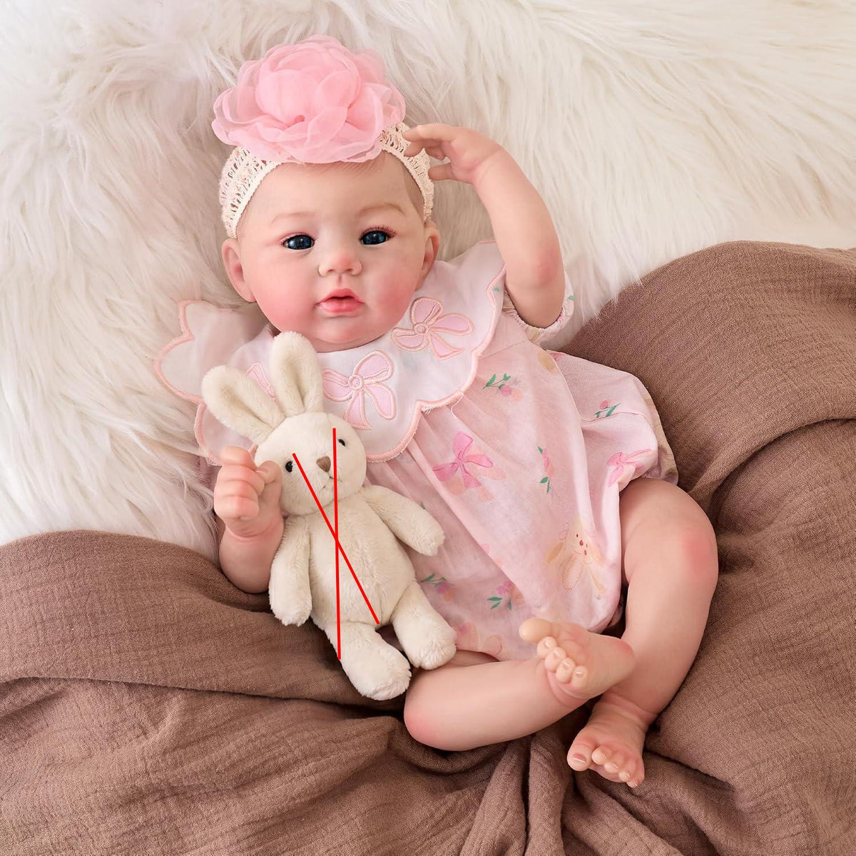 Realistic 19 inch life-like with Cloth Body Reborn baby doll gifts for kids