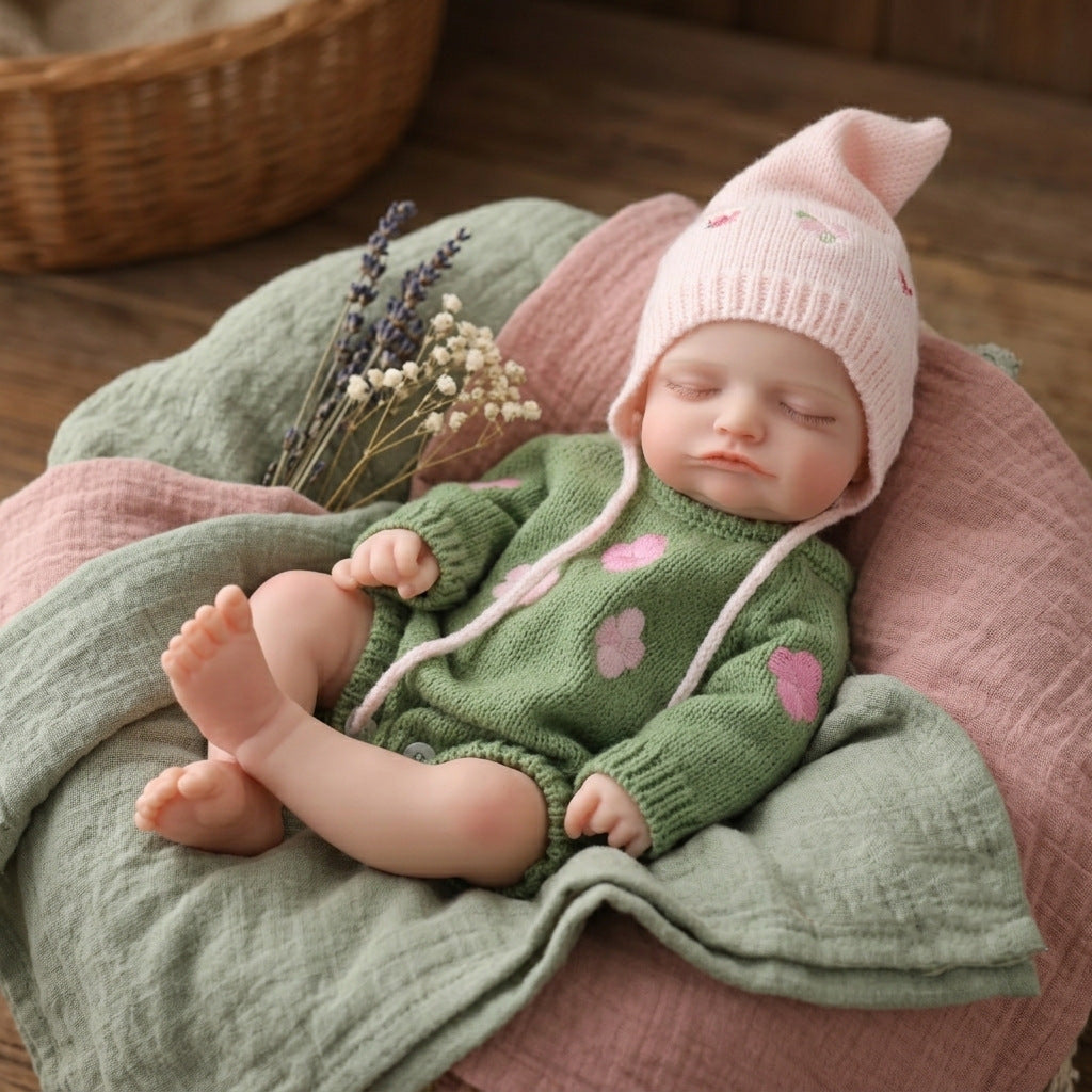 Muñeca Reborn de cuerpo completo de silicona de 17 pulgadas, juguete de simulación para niñas, regalo de baby shower