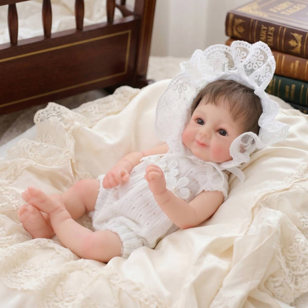 Muñeca bebé Reborn de silicona realista de 12 pulgadas, cuerpo suave con piel 3D, regalo de cumpleaños para niños y niñas