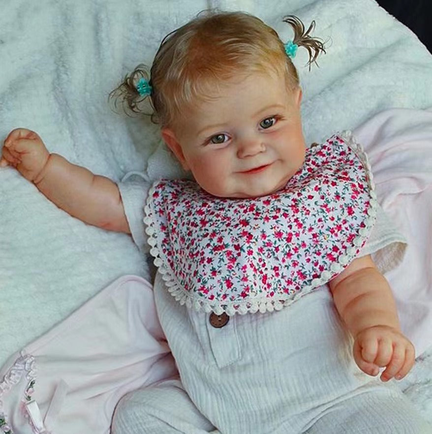 Muñeca Reborn de 24 pulgadas con cuerpo de tela, realista con venas visibles, muñeca real para regalo