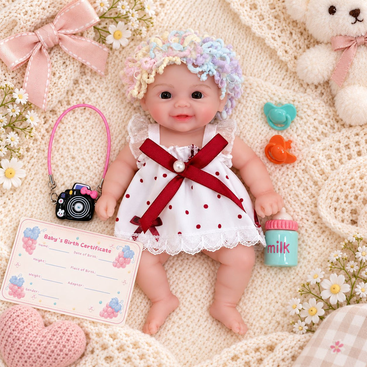 6 inch silicone reborn doll, available in various styles – a perfect seasonal gift for children