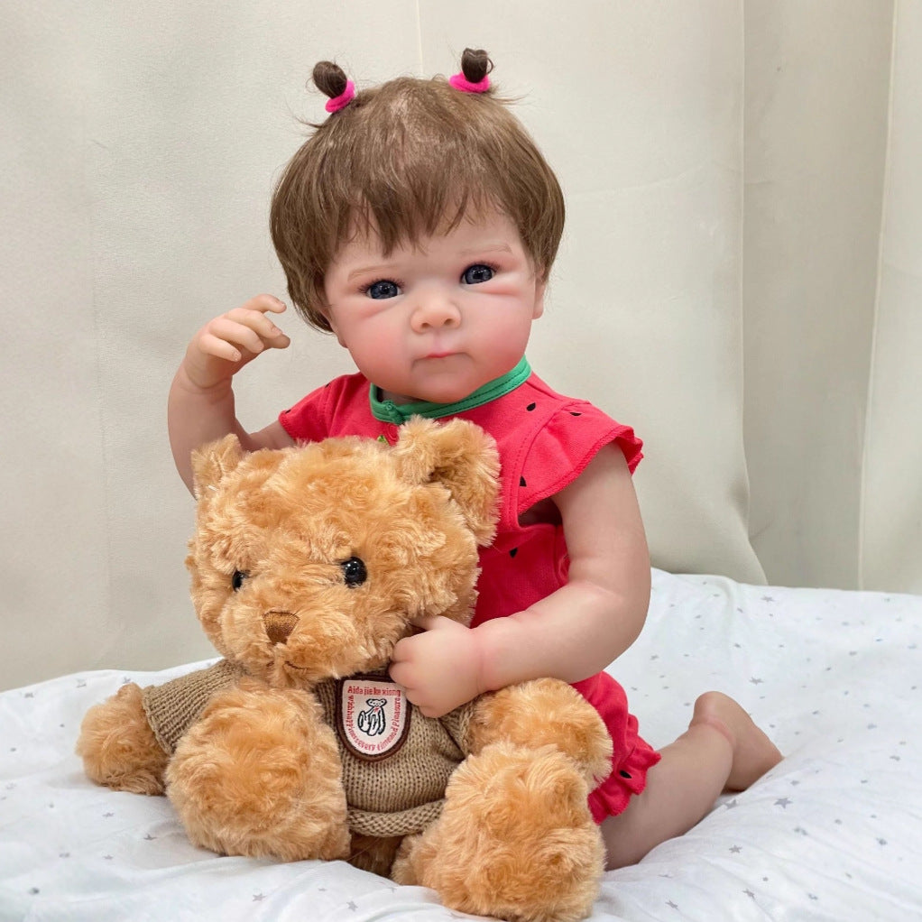 Muñeca Reborn de vinilo completo de 50 cm, regalo para niños