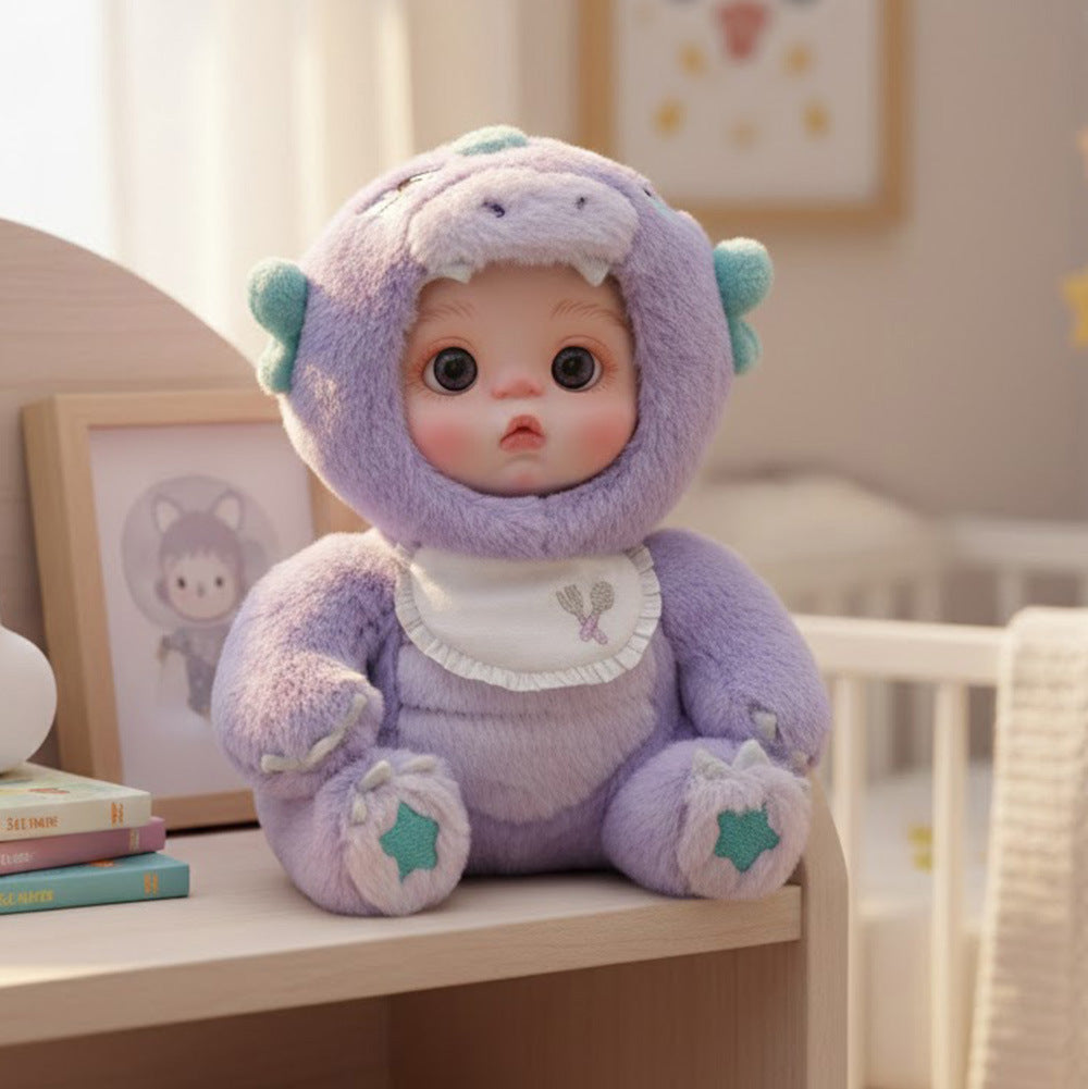 Colgante de muñeca de peluche y vinilo de 15 cm, juguete con cara de bebé simulada, 6 pulgadas