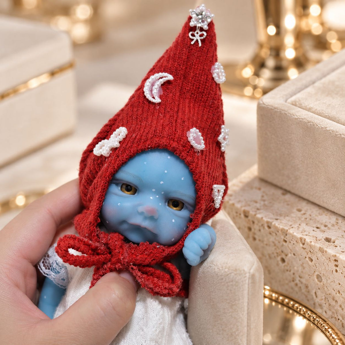 Christmas Avatar New 8 Inch Silicone Doll Holiday Costume Washable, Children's Companion Gift