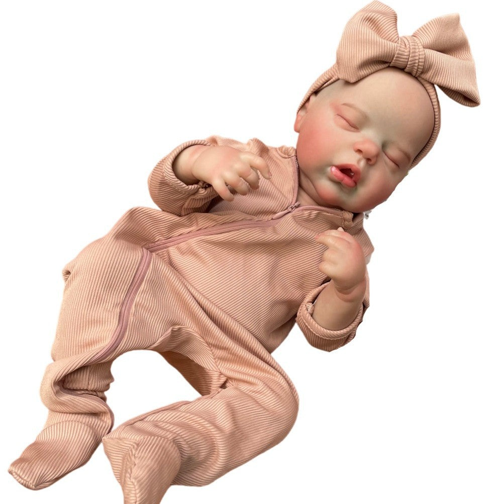 Muñeca de simulación Reborn de 19 pulgadas, muñeca con piel 3D pintada exquisitamente, regalo para niños
