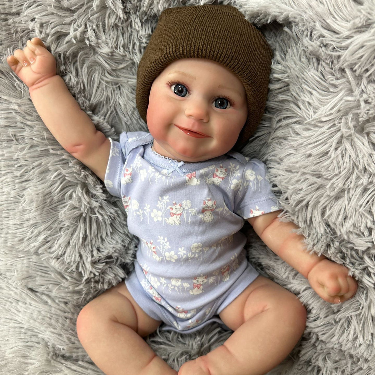 Muñeca Reborn realista de 20 pulgadas con cuerpo de tela, piel con venas 3D delicadas, muñeca de juguete hecha a mano como regalo de cumpleaños para niñas