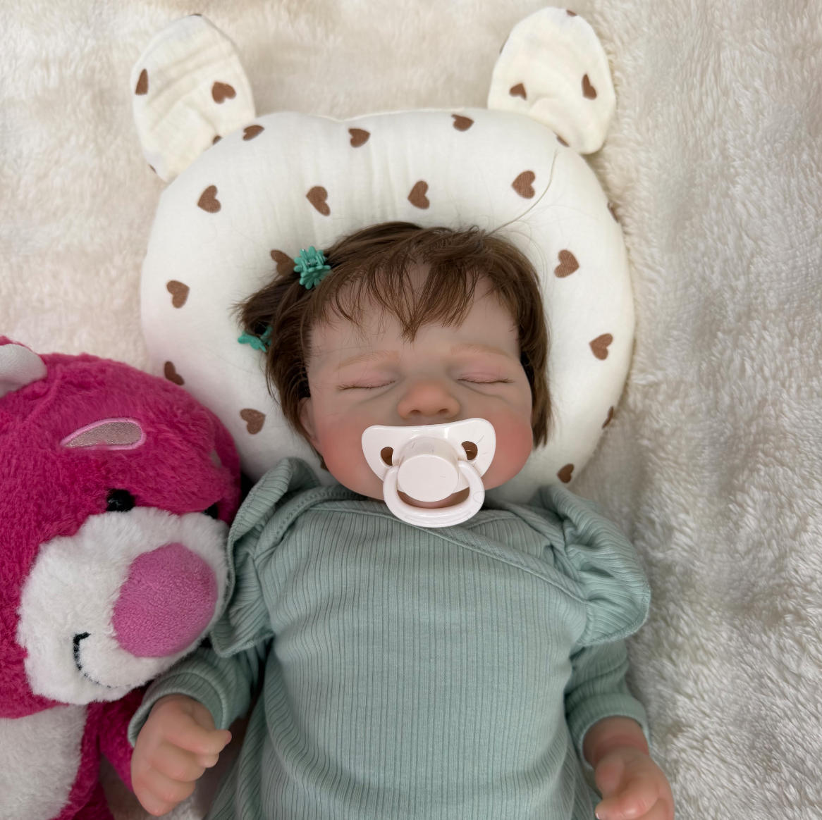 Muñeca Reborn de 18 pulgadas/45 cm, modelo Pascale, realista, de tacto suave, adorable, con pintura de varias capas, piel 3D y venas visibles
