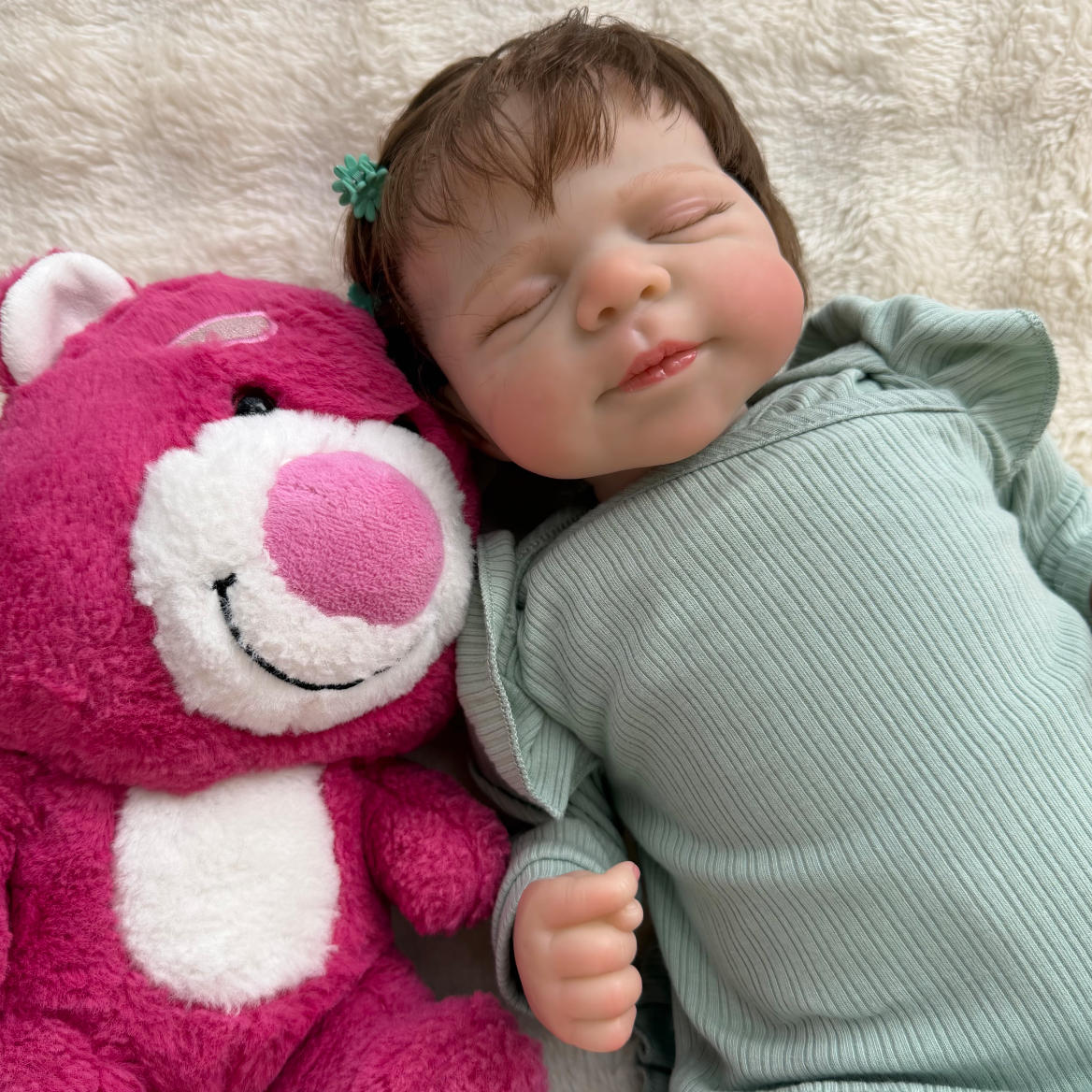 Muñeca Reborn de 18 pulgadas/45 cm, modelo Pascale, realista, de tacto suave, adorable, con pintura de varias capas, piel 3D y venas visibles