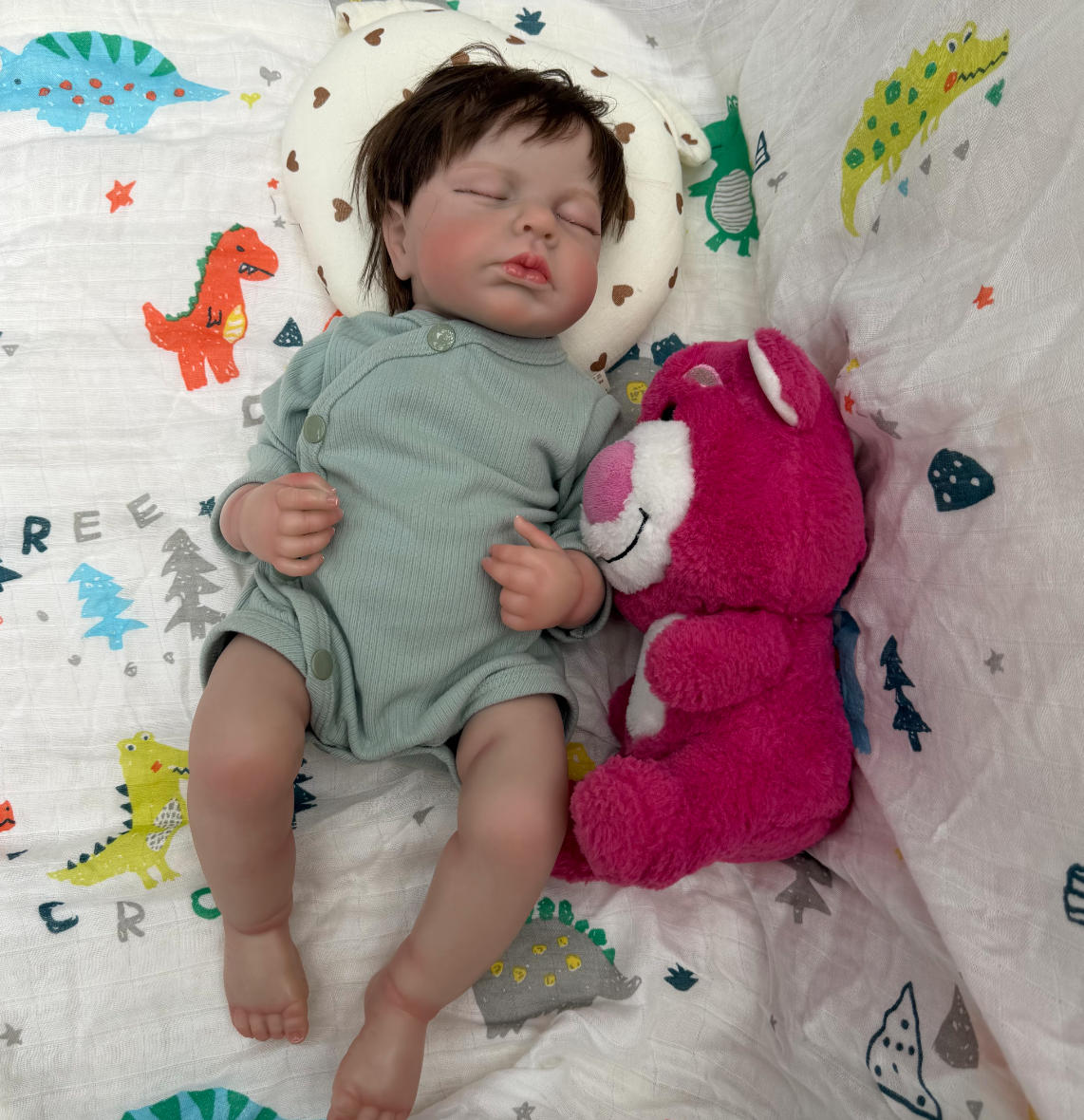Muñeco Reborn Juan de 18 pulgadas/45 cm - Bebé de vinilo de cuerpo completo de 45 cm, resistente al agua, con cabello injertado