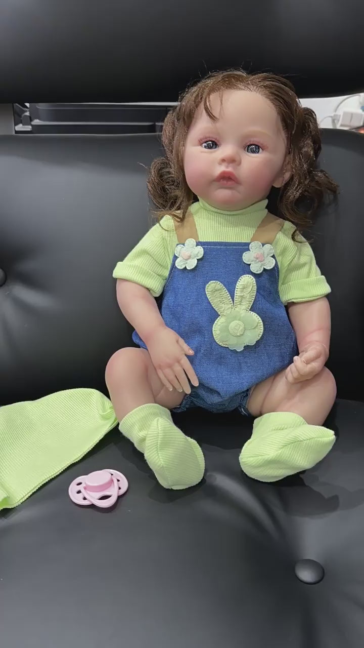 Muñeca Reborn de 18 pulgadas, realista y con cuerpo de vinilo completo, compañera de juego versátil para niños y coleccionistas adultos en momentos festivos
