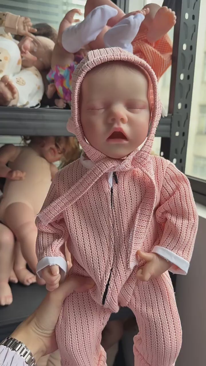 Muñeca bebé realista de vinilo suave de 18 pulgadas, juguete de compañía para todas las edades para regalos festivos