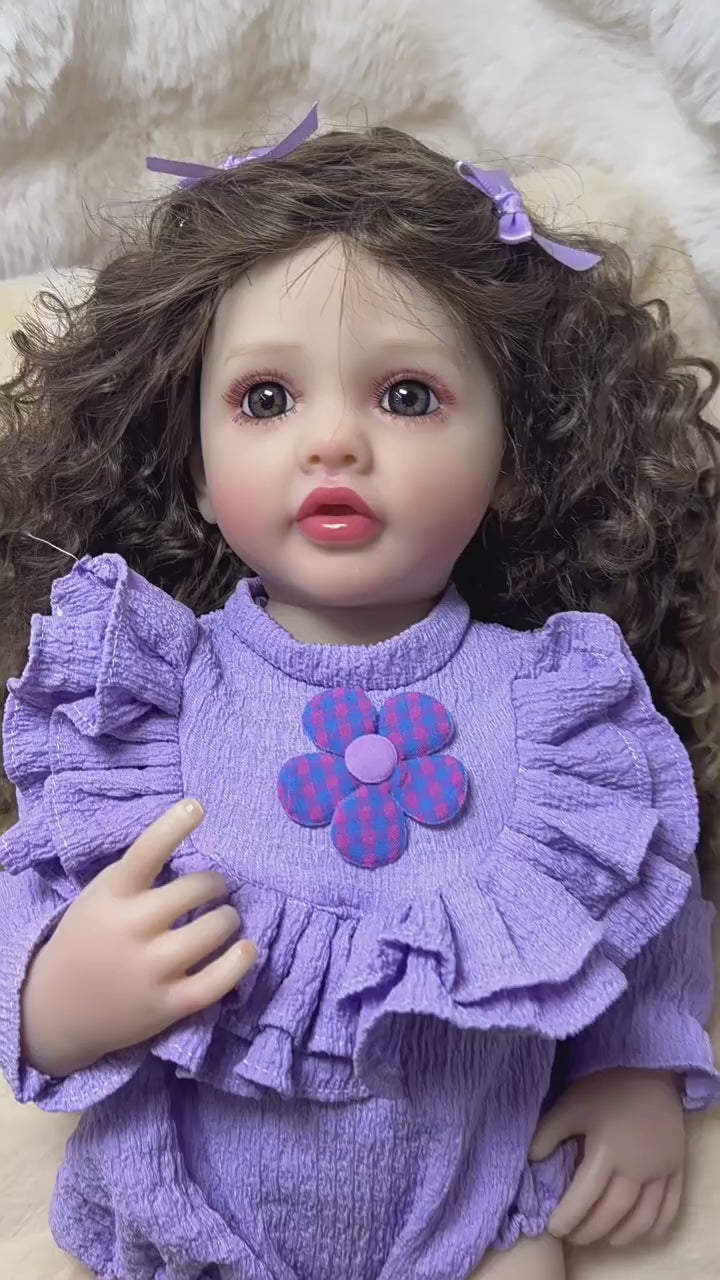 Muñeca realista de 22 pulgadas de vinilo completo, el regalo ideal para cumpleaños, días festivos, para niños y coleccionistas adultos