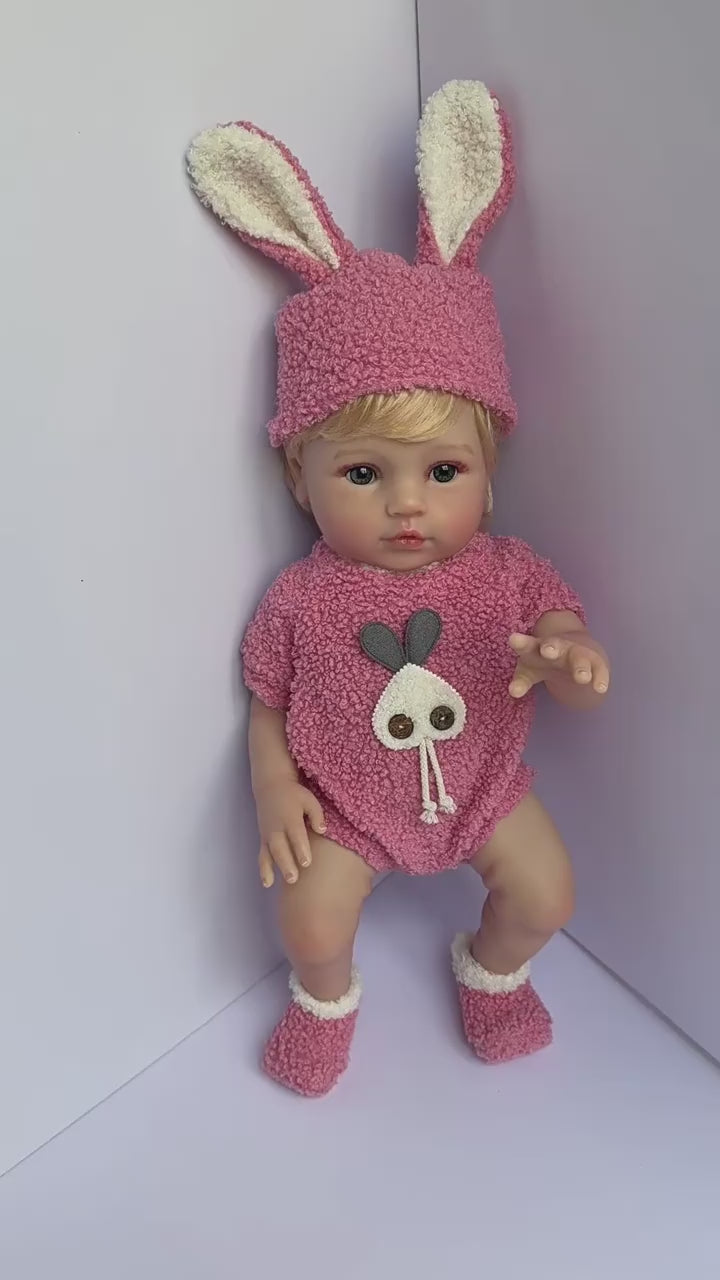 Muñeca Reborn de 18 pulgadas con cuerpo completo de vinilo, una selección de regalo ideal para cumpleaños y festividades internacionales.