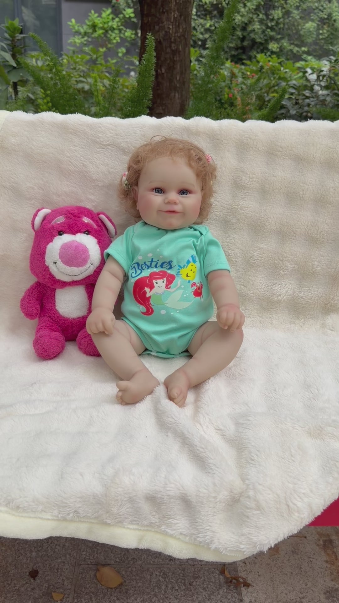Muñeca Reborn de 50 cm de vinilo completo con piel 3D simulada