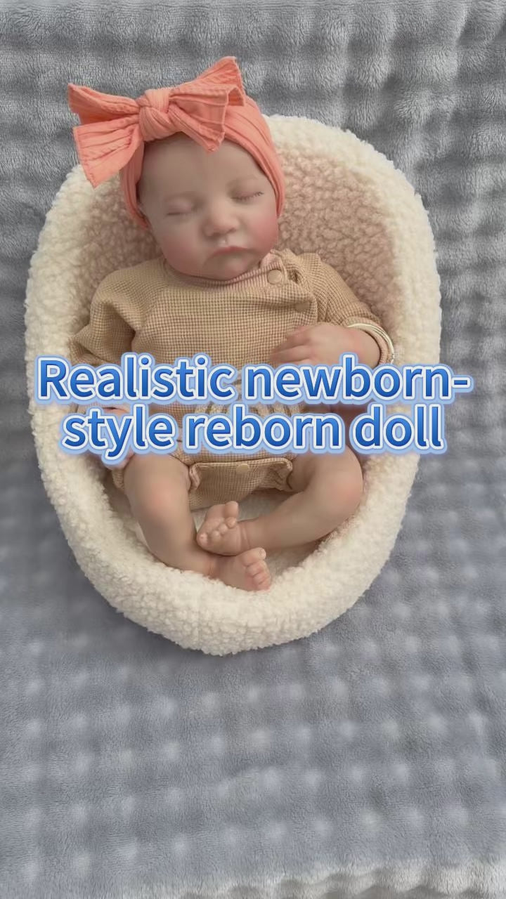 Muñeca bebé reborn dormilona realista de 19 pulgadas