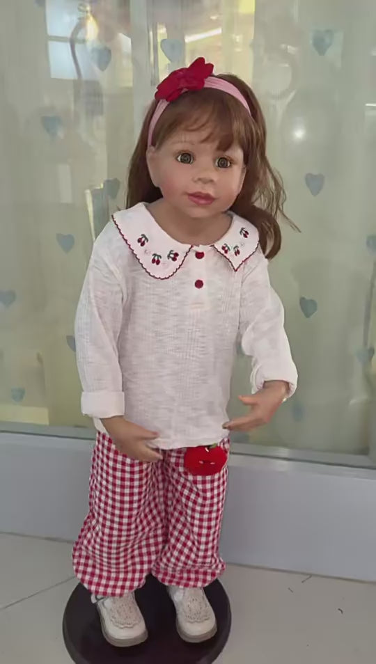 Muñeca para niña de 4-6 años de 100 cm, muñeca de alta simulación, muñeca articulada BJD