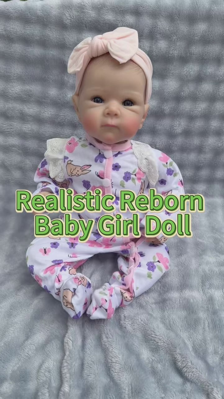 Muñeca reborn Bettie de vinilo completo de 18 pulgadas con mono estampado en polvo