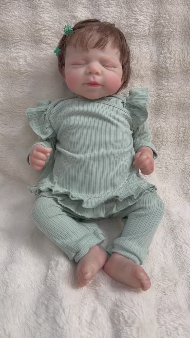 Muñeca Reborn de 18 pulgadas/45 cm, modelo Pascale, realista, de tacto suave, adorable, con pintura de varias capas, piel 3D y venas visibles