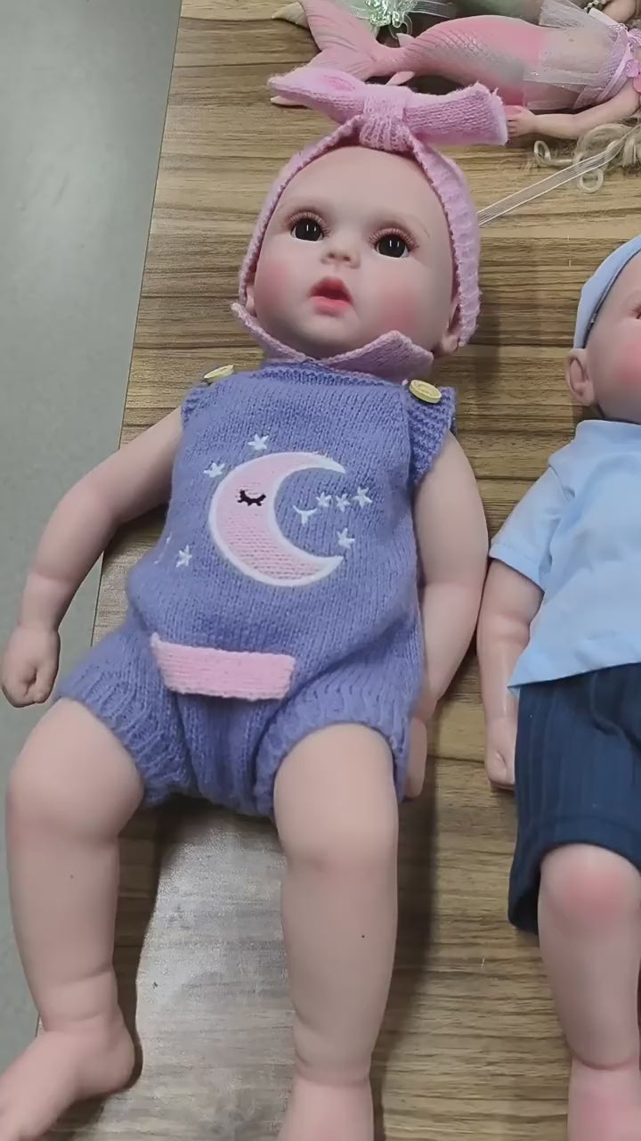 Muñeca bebé Reborn de silicona realista de 12 pulgadas, cuerpo suave con piel 3D, regalo de cumpleaños para niños y niñas